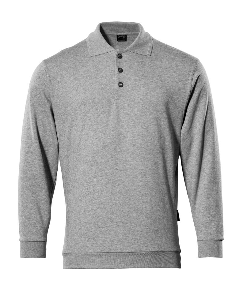MASCOT Trinidad Polo Sweatshirt 00785 Grey-flecked