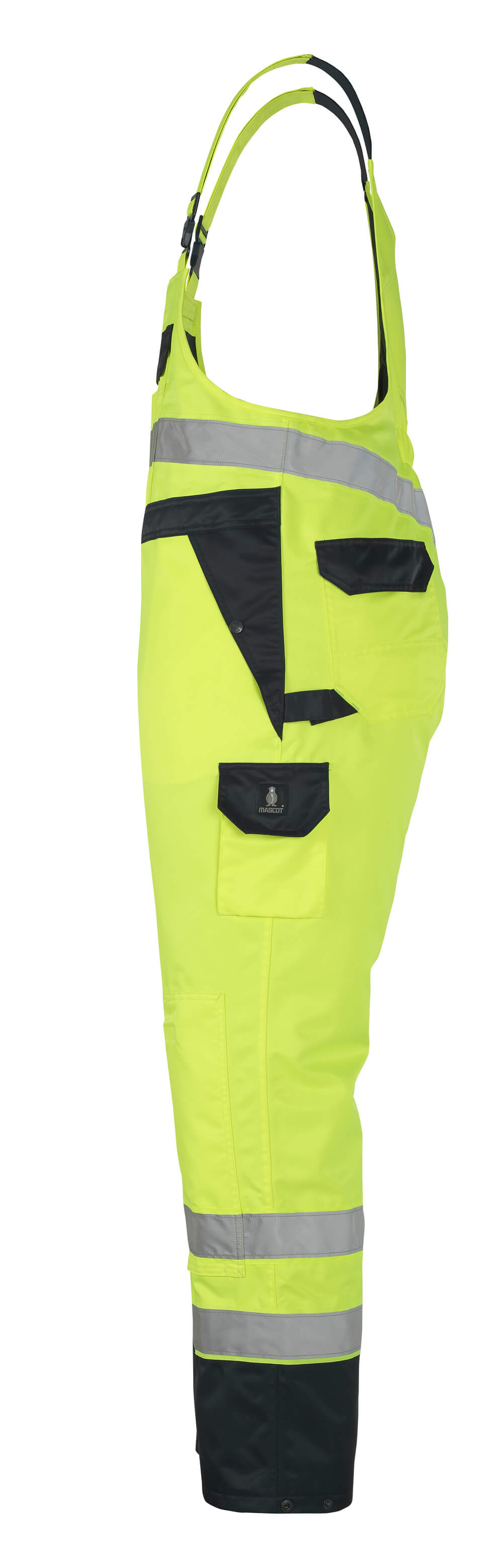 MASCOT Wels Bib & Brace Over Trousers 07092 Hi-vis Yellow/navy