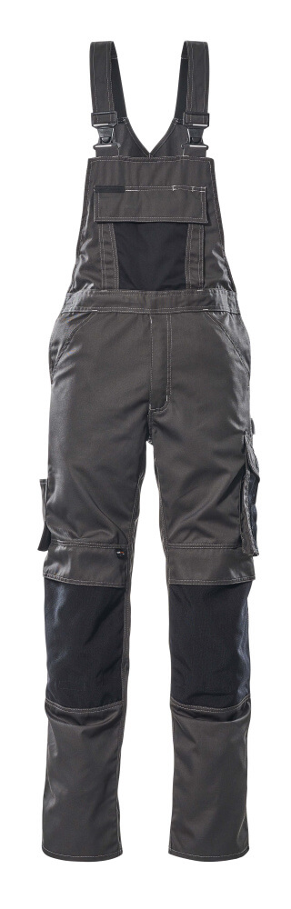 MASCOT Augsburg Bib & Brace with kneepad pockets 12169 Dark Anthracite/black