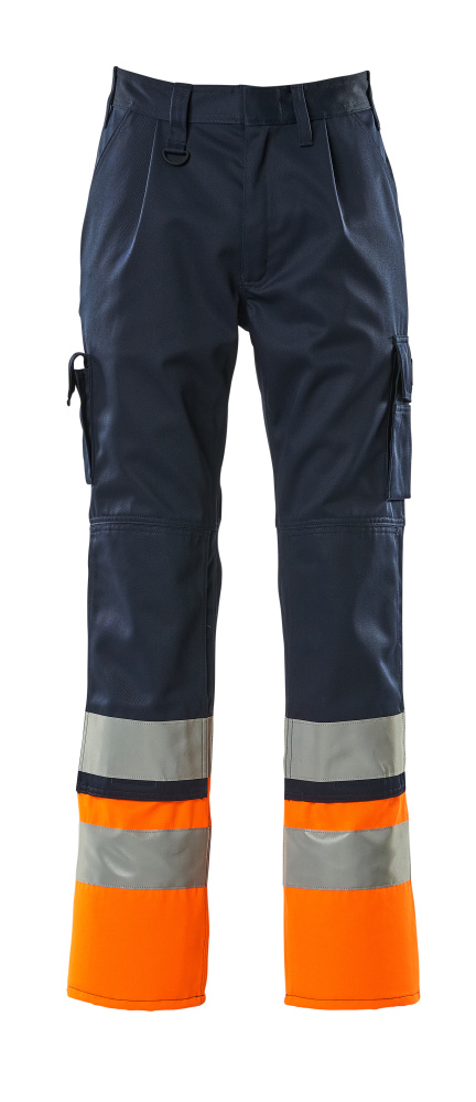 MASCOT Patos Trousers with kneepad pockets 12379 Navy/hi-vis Orange