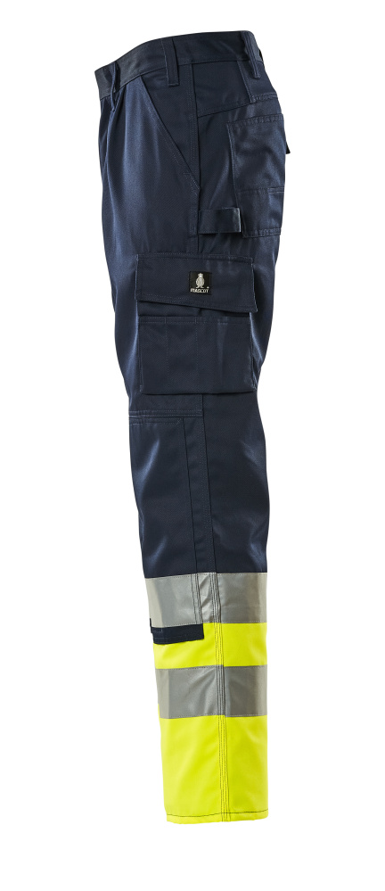 MASCOT Patos Trousers with kneepad pockets 12379 Navy/hi-vis Yellow