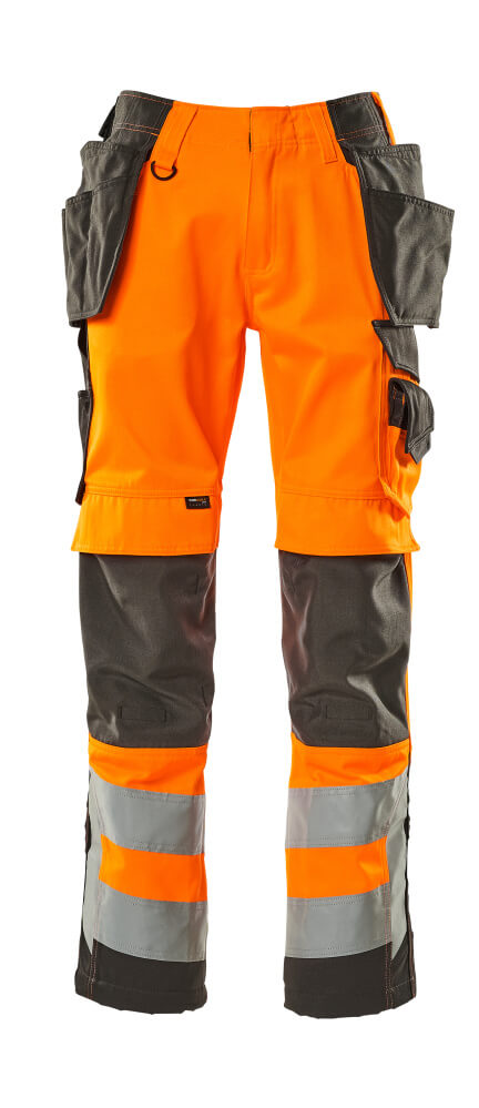 MASCOT Wigan Trousers with holster pockets 15531 Hi-vis Orange/dark Anthracite