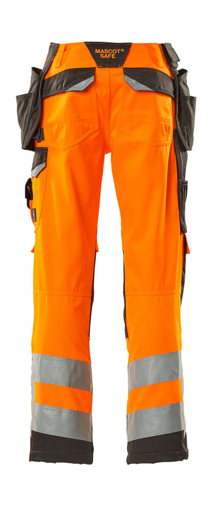 MASCOT Wigan Trousers with holster pockets 15531 Hi-vis Orange/dark Anthracite