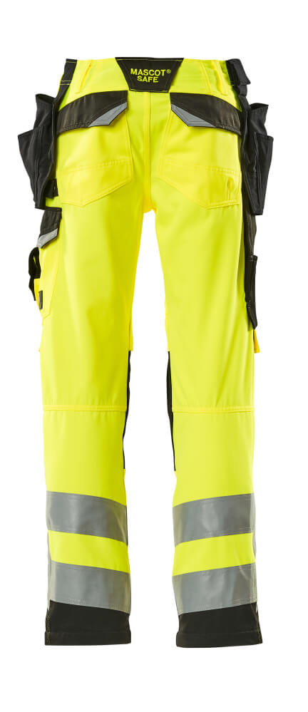 MASCOT Wigan Trousers with holster pockets 15531 Hi-vis Yellow/black