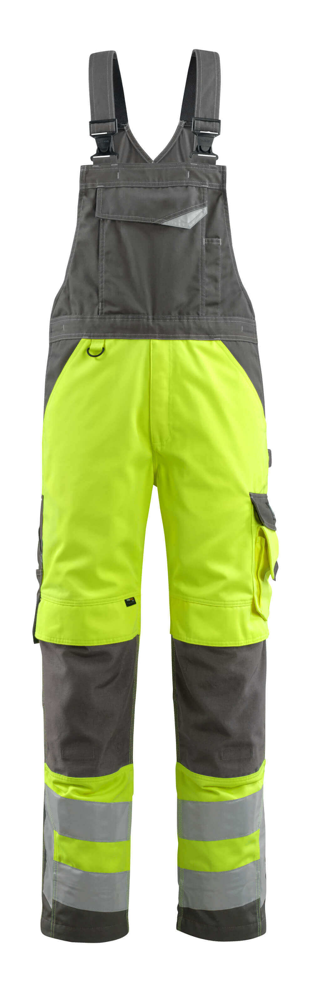 MASCOT Newcastle Bib & Brace with kneepad pockets 15569 Hi-vis Yellow/dark Anthracite