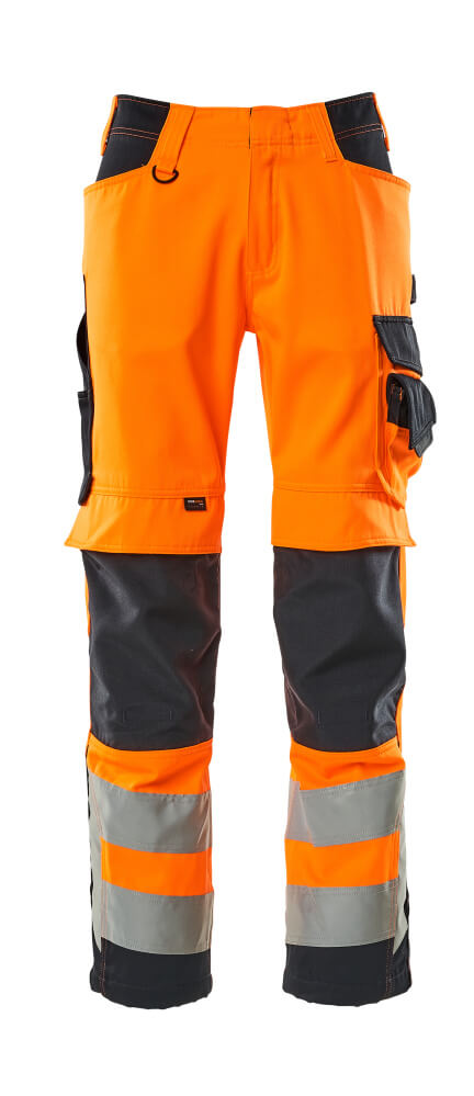MASCOT Kendal Trousers with kneepad pockets 15579 Hi-vis Orange/dark Navy