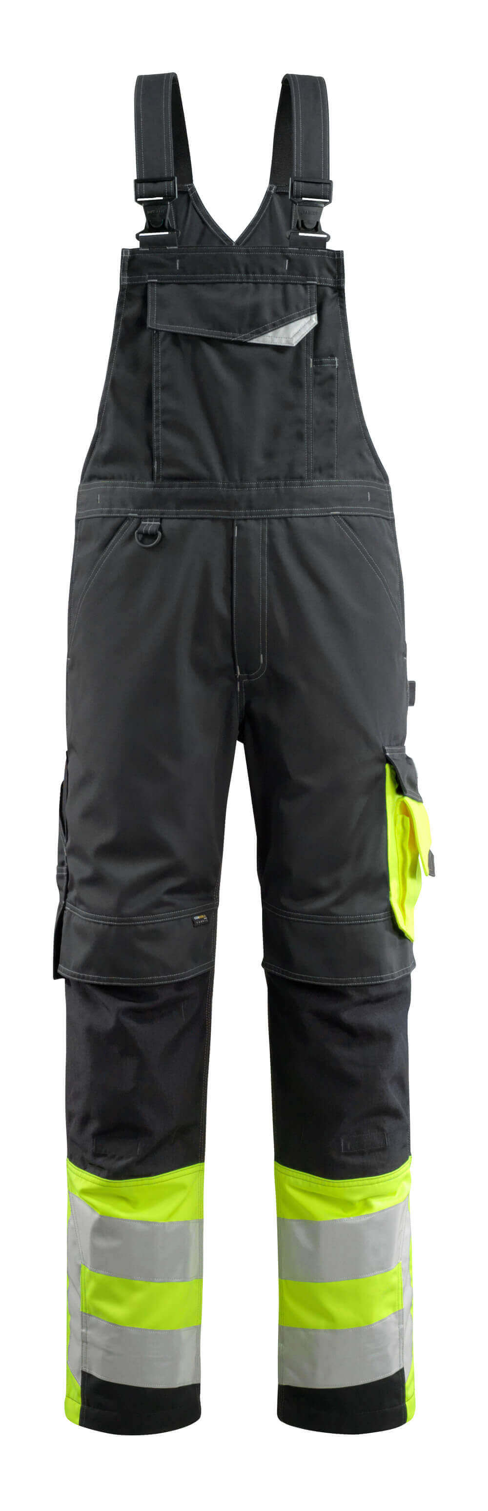 MASCOT Sunderland Bib & Brace with kneepad pockets 15669 Black/hi-vis Yellow