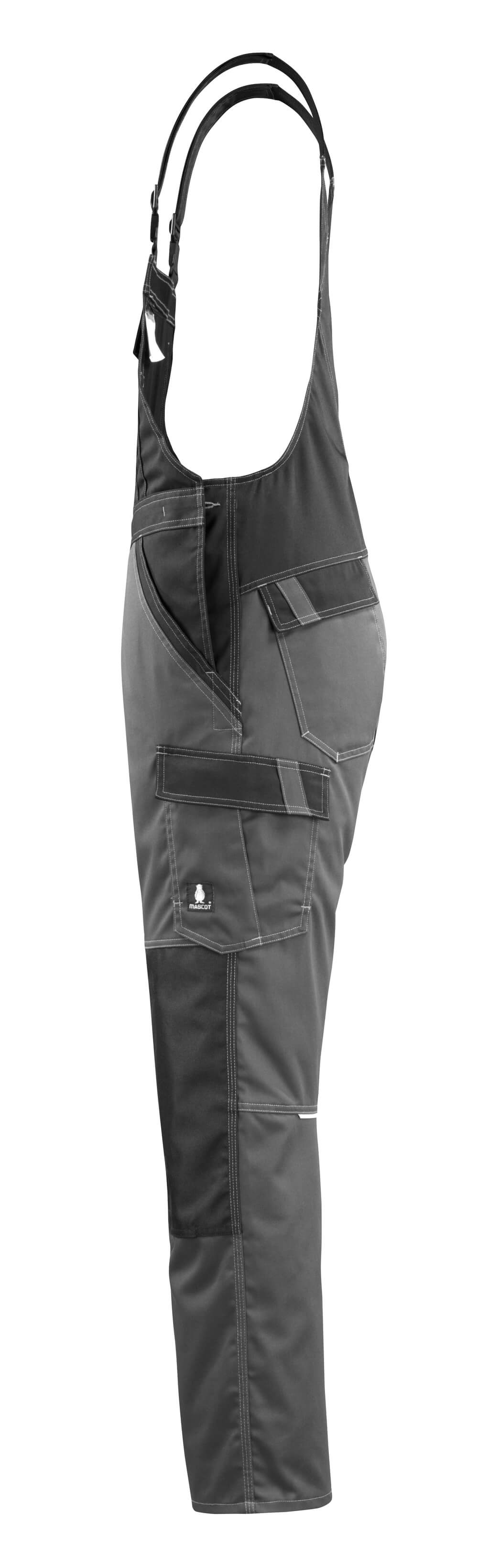 MASCOT Leeton Bib & Brace with kneepad pockets 15769 Dark Anthracite/black