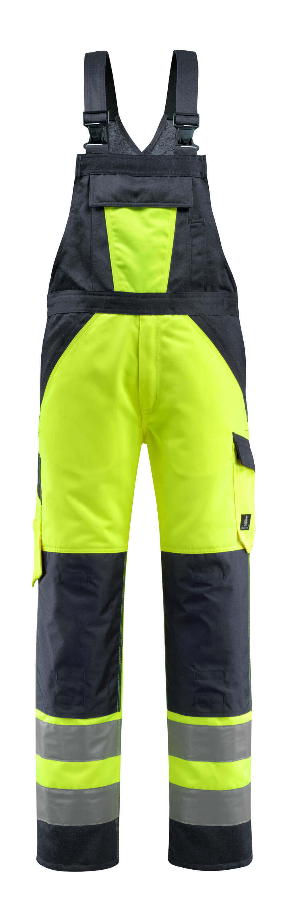 MASCOT Gosford Bib & Brace with kneepad pockets 15969 Hi-vis Yellow/dark Navy