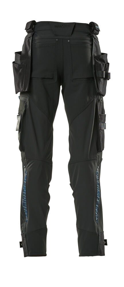 MASCOT ADVANCED Trousers with holster pockets 17031 Black