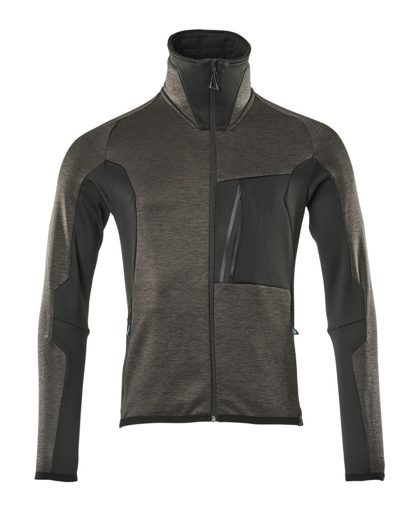 MASCOT ADVANCED Fleece Jumper with zipper 17103 Dark Anthracite/black