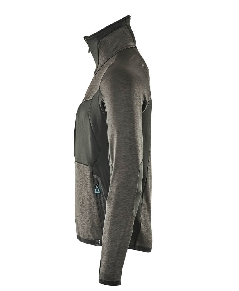 MASCOT ADVANCED Fleece Jumper with zipper 17103 Dark Anthracite/black