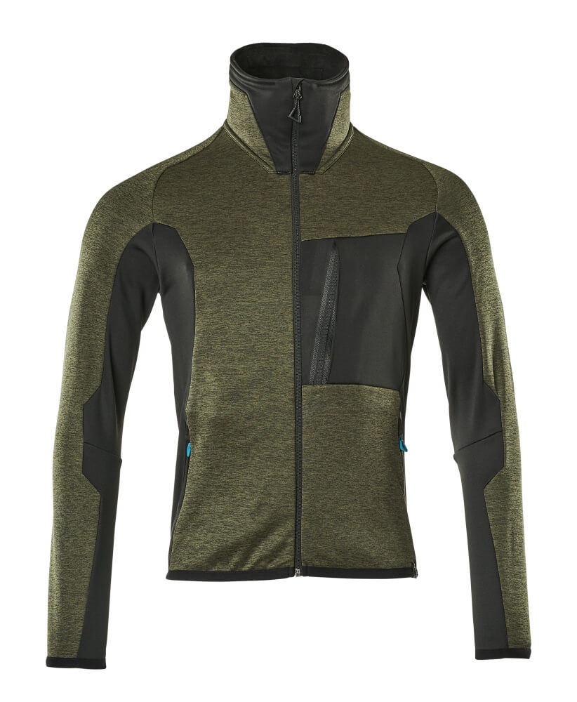 MASCOT ADVANCED Fleece Jumper with zipper 17103 Moss Green/black