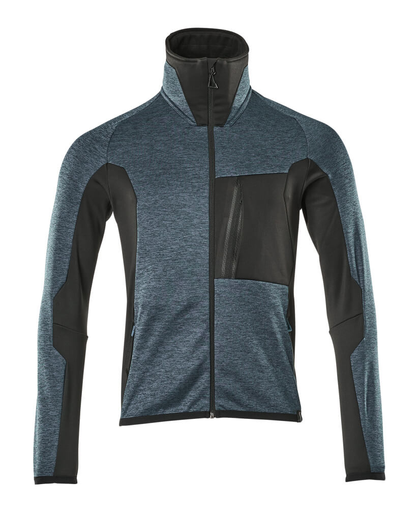 MASCOT ADVANCED Fleece Jumper with zipper 17103 Dark Petroleum/black