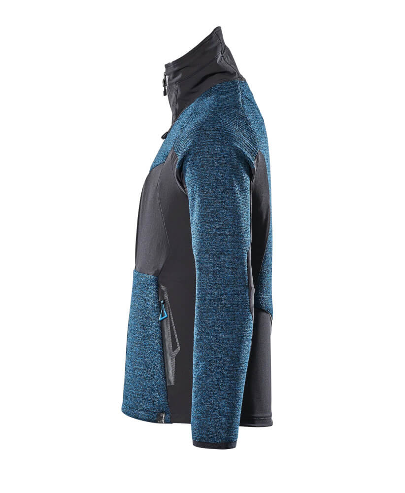 MASCOT ADVANCED Knitted Jacket with zipper 17105 Dark Petroleum/black