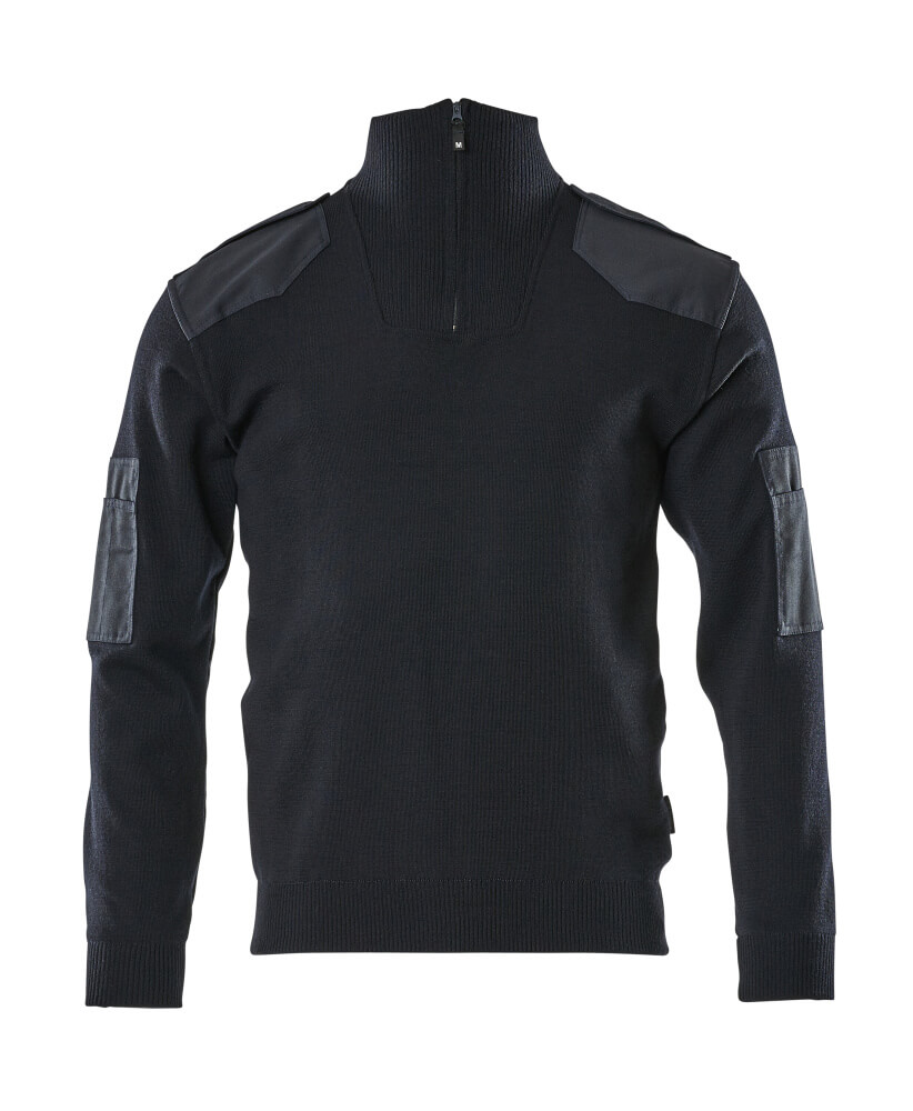 MASCOT Nanterre Knitted Jumper with half zip 17205 Dark Navy