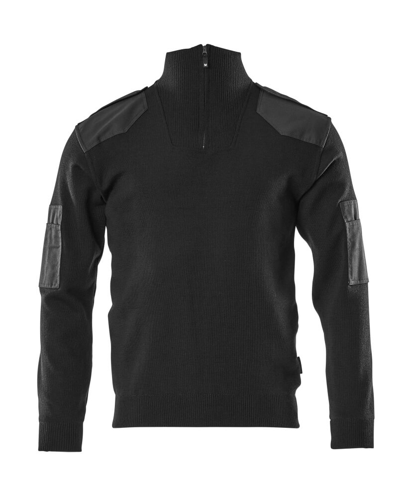 MASCOT Nanterre Knitted Jumper with half zip 17205 Black