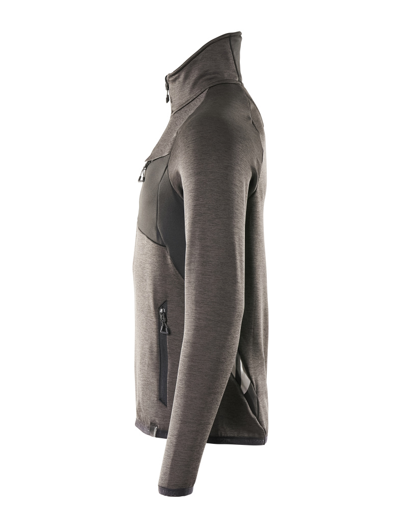MASCOT ACCELERATE Fleece jumper with half zip 18003 Dark Anthracite/black