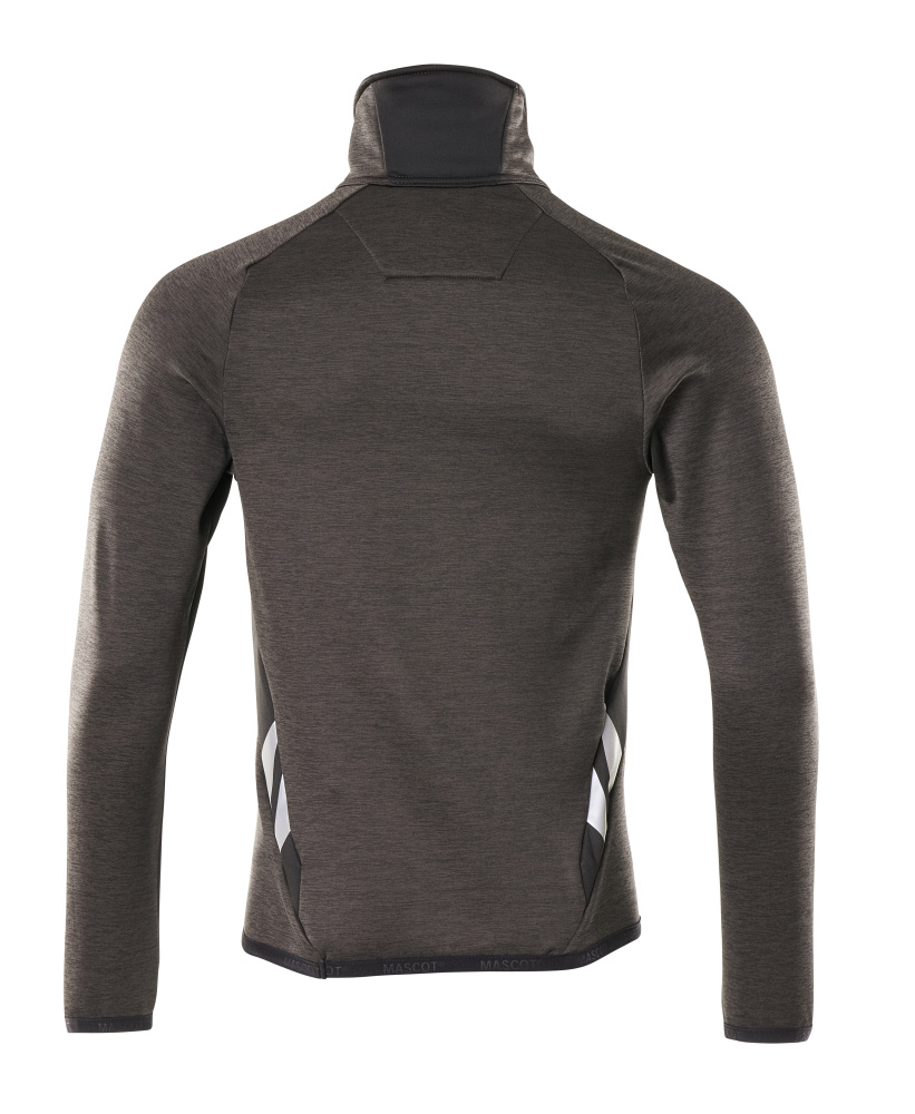 MASCOT ACCELERATE Fleece jumper with half zip 18003 Dark Anthracite/black
