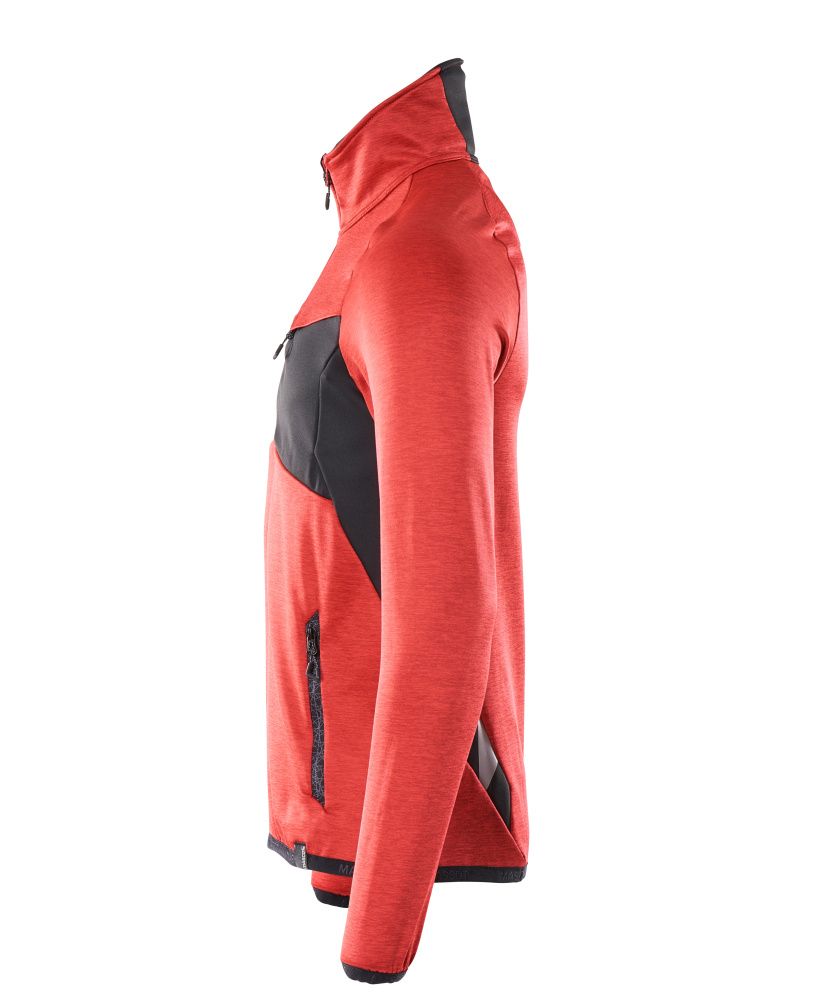 MASCOT ACCELERATE Fleece jumper with half zip 18003 Traffic Red/black
