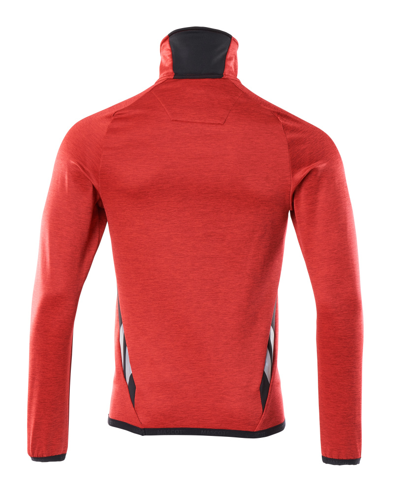MASCOT ACCELERATE Fleece jumper with half zip 18003 Traffic Red/black