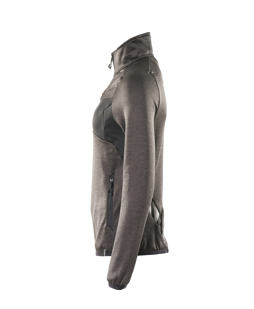 MASCOT ACCELERATE Fleece jumper with half zip 18053 Dark Anthracite/black