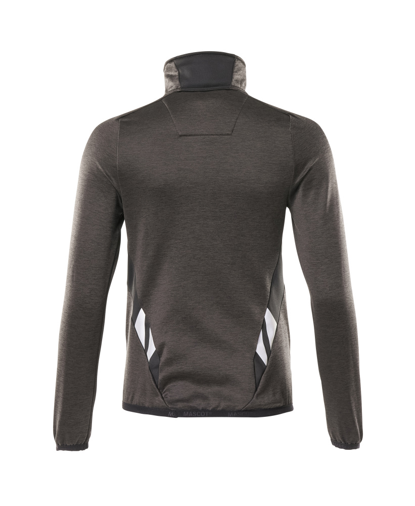 MASCOT ACCELERATE Fleece jumper with half zip 18053 Dark Anthracite/black