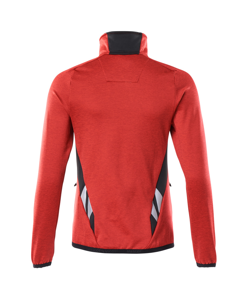 MASCOT ACCELERATE Fleece jumper with half zip 18053 Traffic Red/black