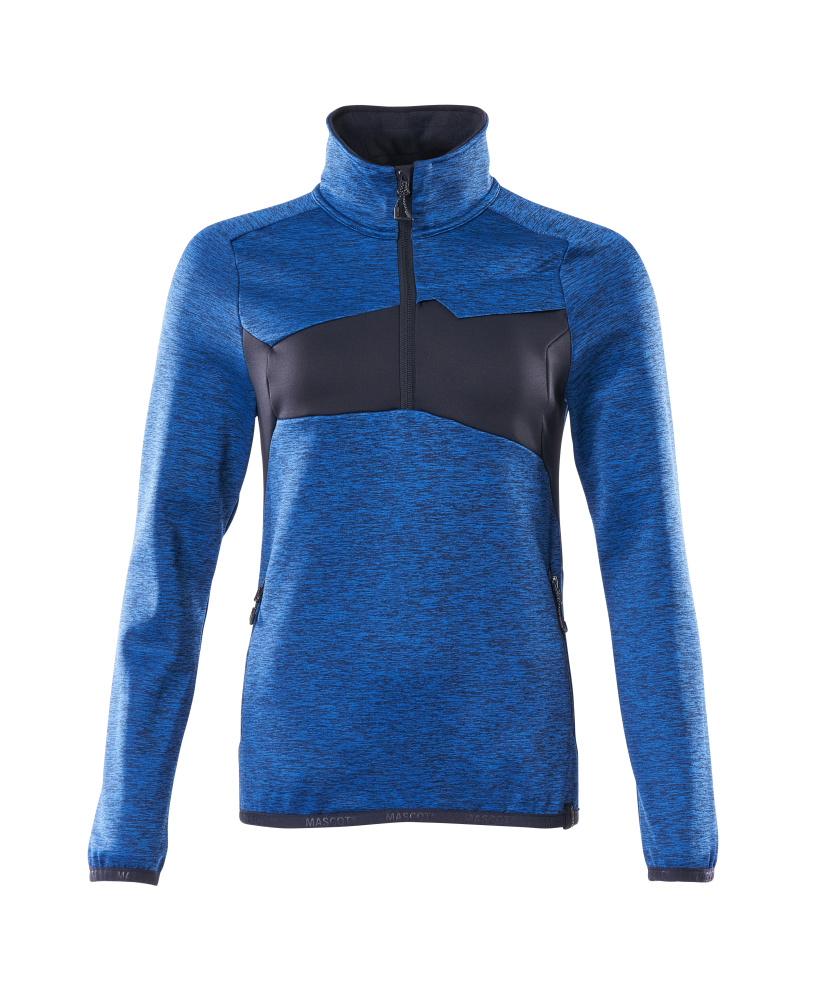 MASCOT ACCELERATE Fleece jumper with half zip 18053 Azure Blue/dark Navy