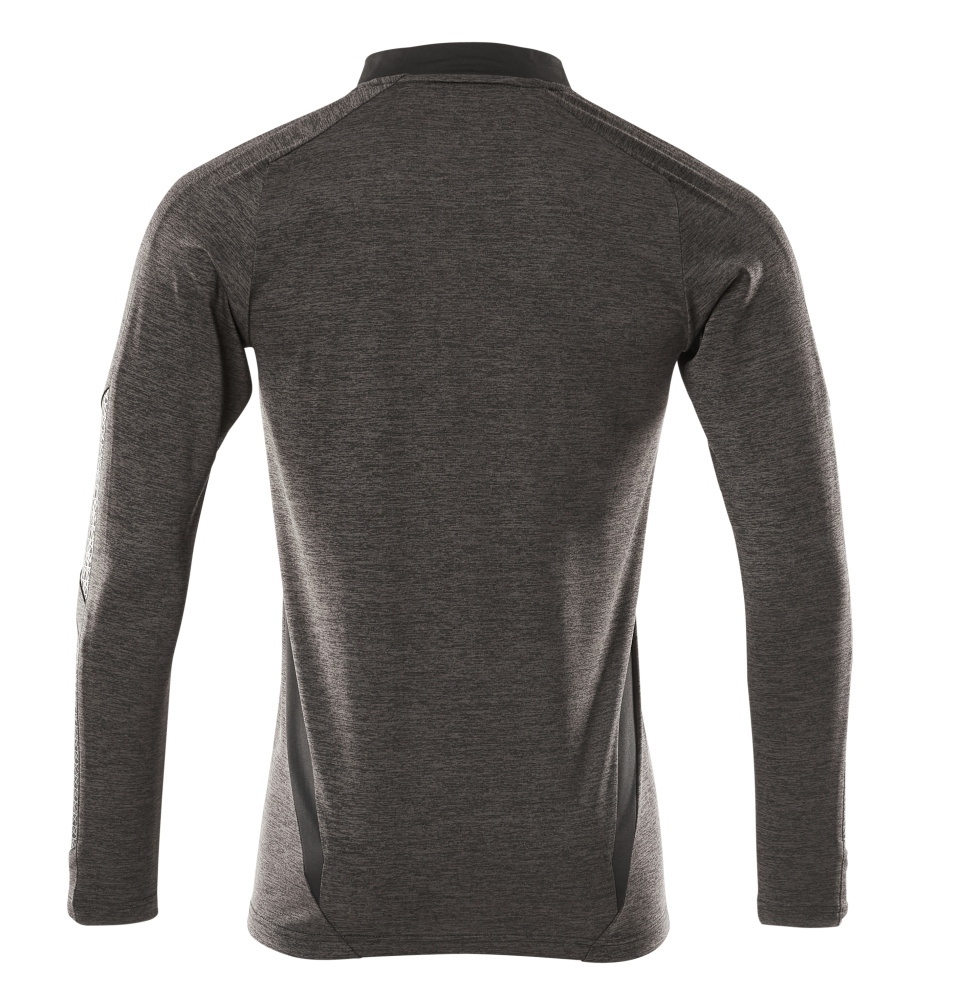 MASCOT ACCELERATE Polo Shirt, long-sleeved 18081 Dark Anthracite-flecked/black