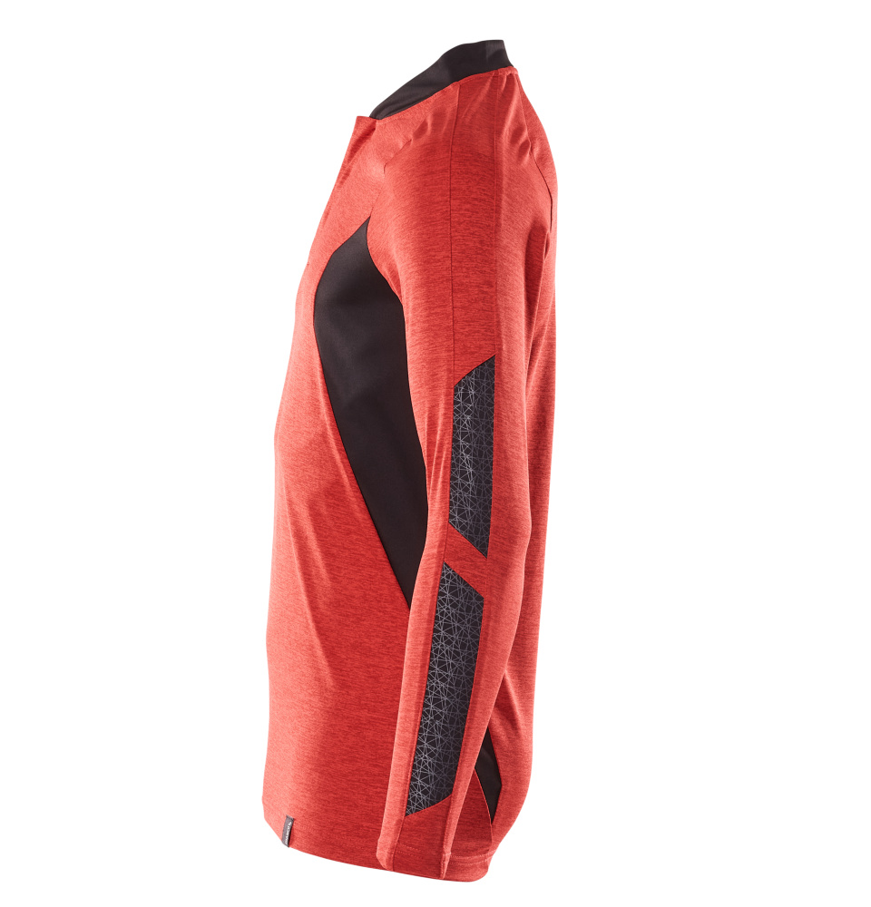 MASCOT ACCELERATE Polo Shirt, long-sleeved 18081 Traffic Red-flecked/black