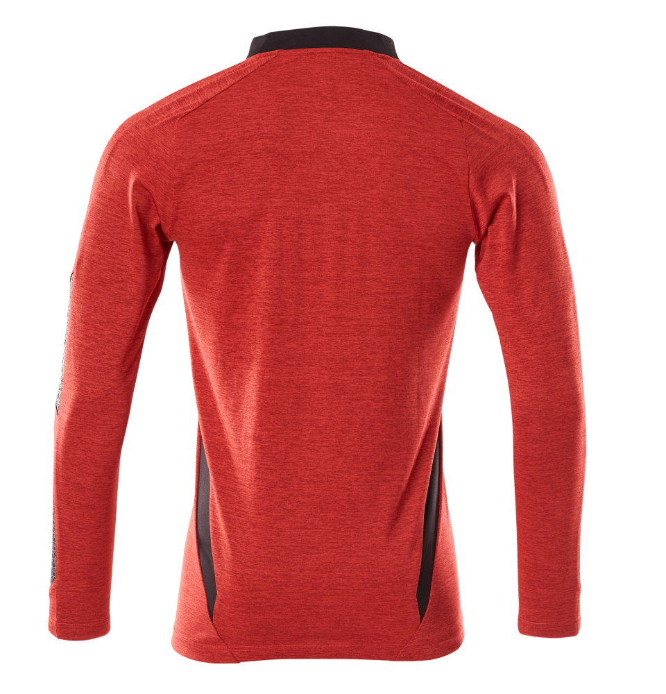 MASCOT ACCELERATE Polo Shirt, long-sleeved 18081 Traffic Red-flecked/black