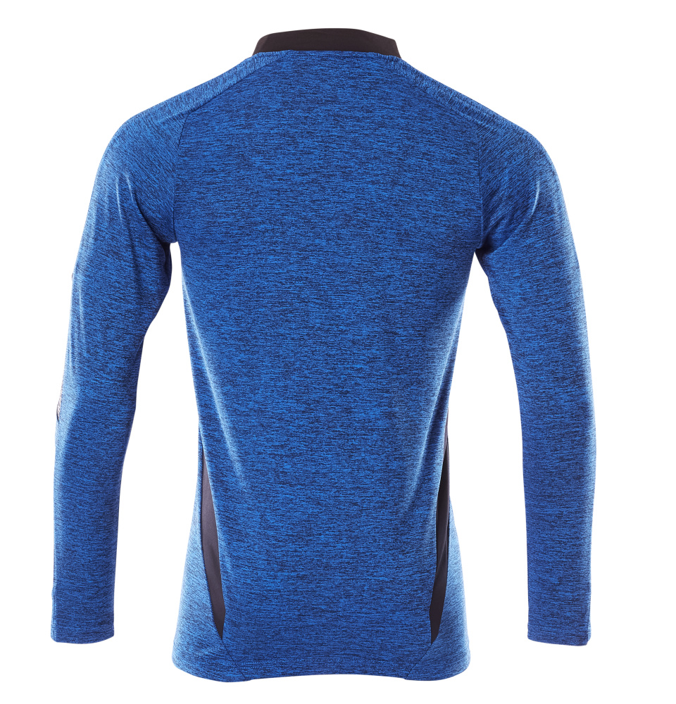 MASCOT ACCELERATE Polo Shirt, long-sleeved 18081 Azure Blue-flecked/dark Navy