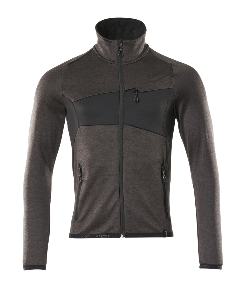 MASCOT ACCELERATE Fleece Jumper with zipper 18103 Dark Anthracite/black