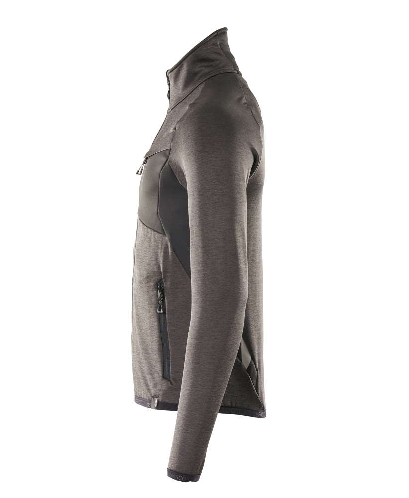 MASCOT ACCELERATE Fleece Jumper with zipper 18103 Dark Anthracite/black