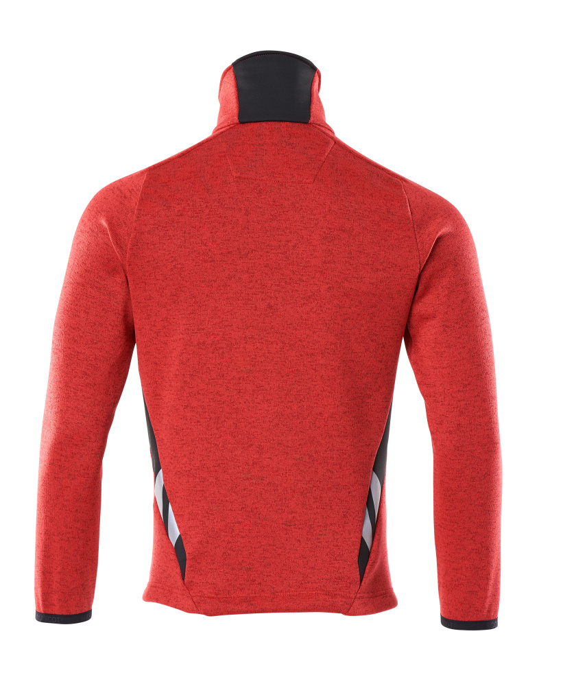 MASCOT ACCELERATE Knitted Jumper with zipper 18105 Traffic Red/black
