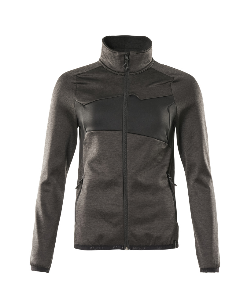 MASCOT ACCELERATE Fleece Jumper with zipper 18153 Dark Anthracite/black