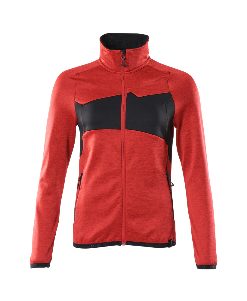 MASCOT ACCELERATE Fleece Jumper with zipper 18153 Traffic Red/black