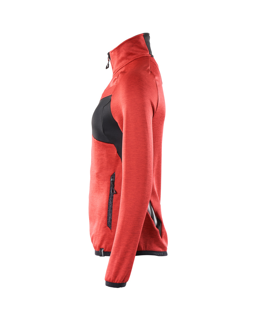 MASCOT ACCELERATE Fleece Jumper with zipper 18153 Traffic Red/black