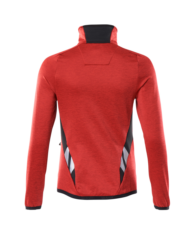 MASCOT ACCELERATE Fleece Jumper with zipper 18153 Traffic Red/black