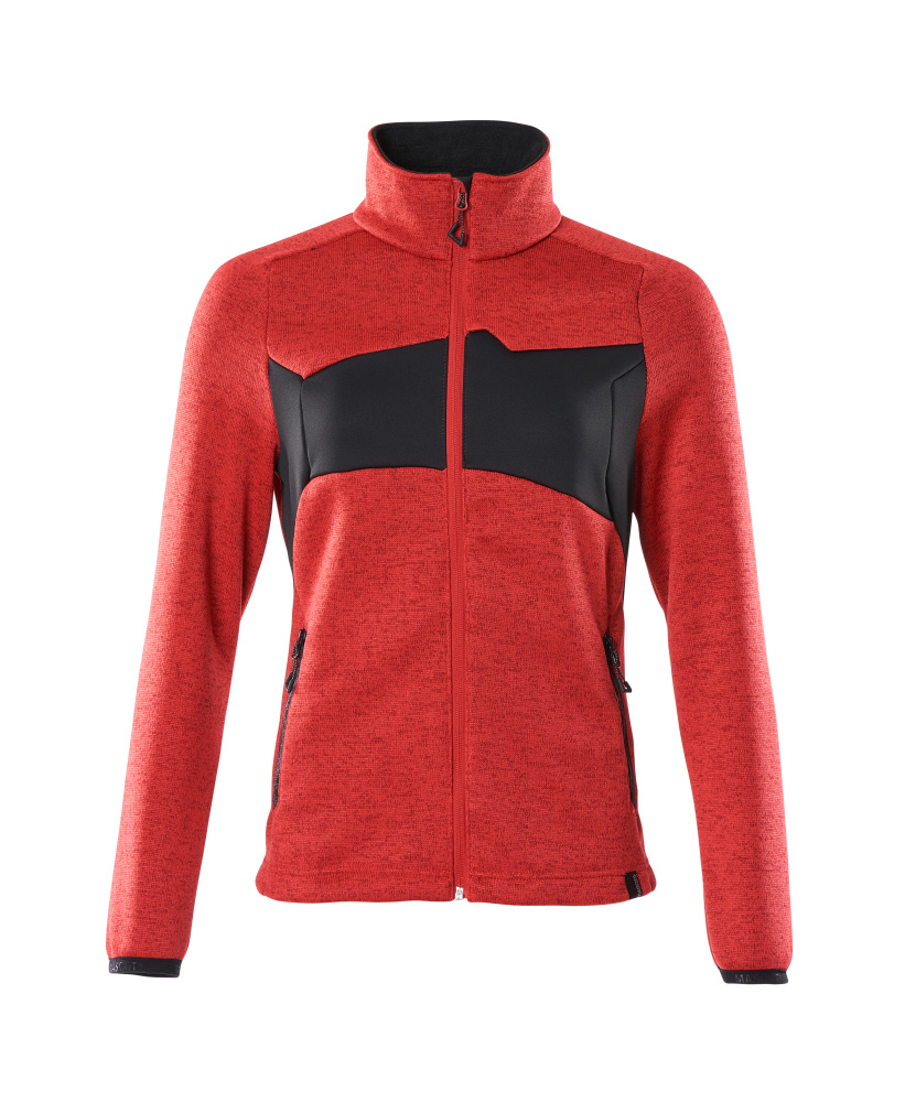 MASCOT ACCELERATE Knitted Jumper with zipper 18155 Traffic Red/black