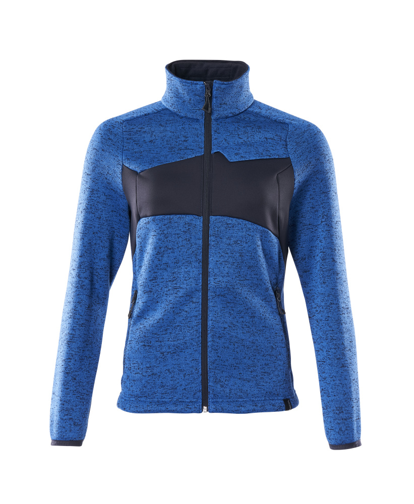 MASCOT ACCELERATE Knitted Jumper with zipper 18155 Azure Blue/dark Navy