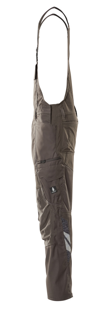 MASCOT ACCELERATE Bib & Brace with kneepad pockets 18569 Dark Anthracite