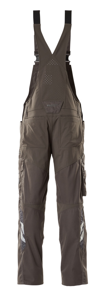 MASCOT ACCELERATE Bib & Brace with kneepad pockets 18569 Dark Anthracite