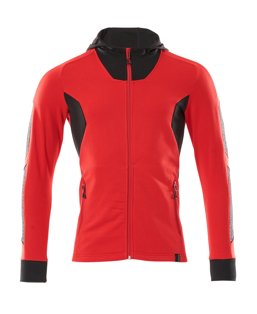 MASCOT ACCELERATE Hoodie with zipper 18584 Traffic Red/black