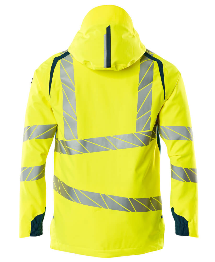 MASCOT ACCELERATE SAFE Outer Shell Jacket 19001 Hi-vis Yellow/dark Petroleum