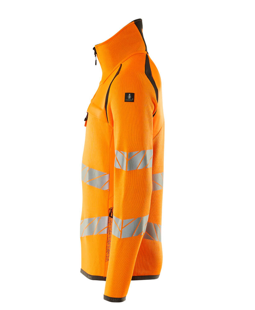 MASCOT ACCELERATE SAFE Knitted Jumper with half zip 19005 Hi-vis Orange/dark Anthracite