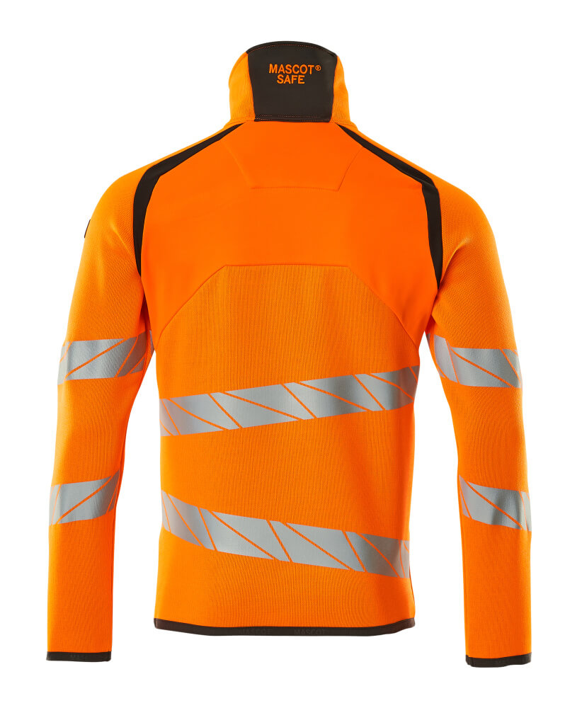MASCOT ACCELERATE SAFE Knitted Jumper with half zip 19005 Hi-vis Orange/dark Anthracite