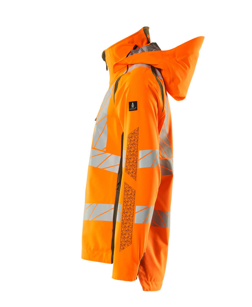 MASCOT ACCELERATE SAFE Outer Shell Jacket 19011 Hi-vis Orange/moss Green