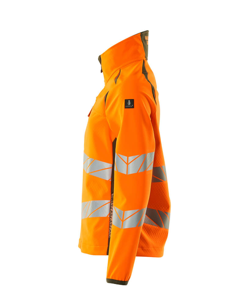 MASCOT ACCELERATE SAFE Softshell Jacket 19012 Hi-vis Orange/moss Green